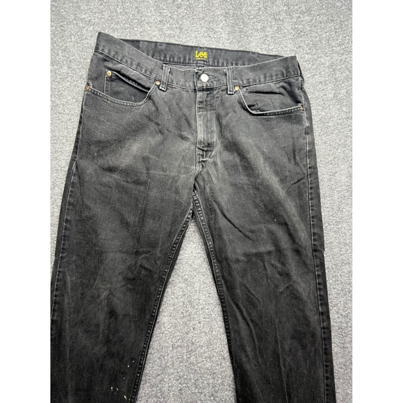 Lee Jeans Mens 36x30 Black Fit 36x29 Regular Straight Denim Pants TZS-K146-008 - Picture 5 of 16
